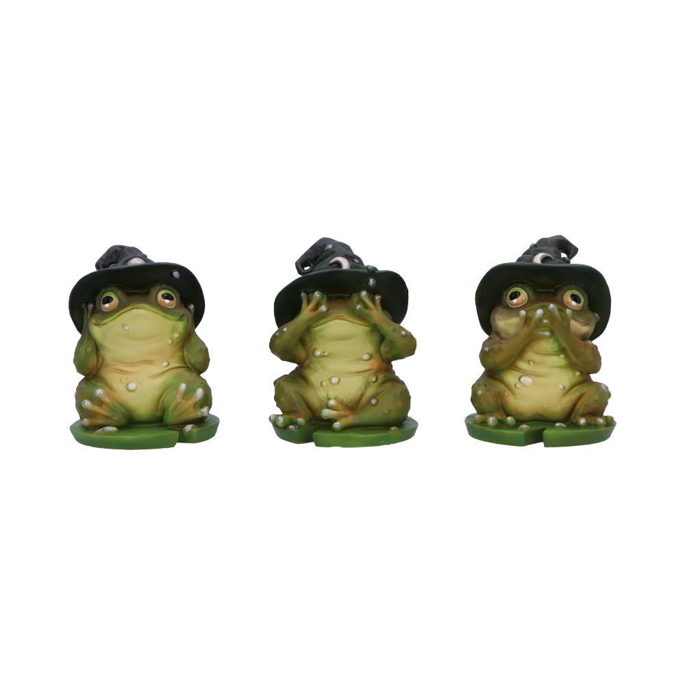 Three Wise Wizard Toad Figurines