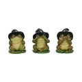 Three Wise Wizard Toad Figurines