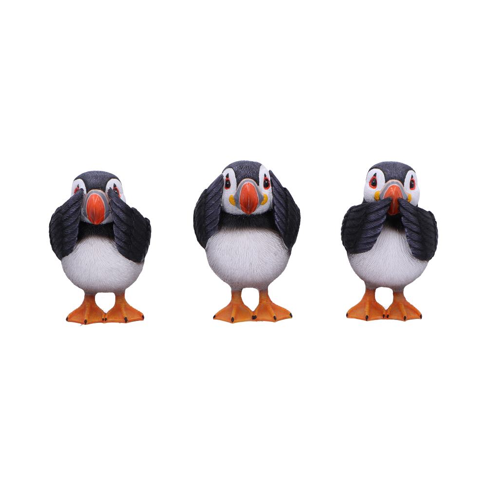 Three Wise Puffin Figurines