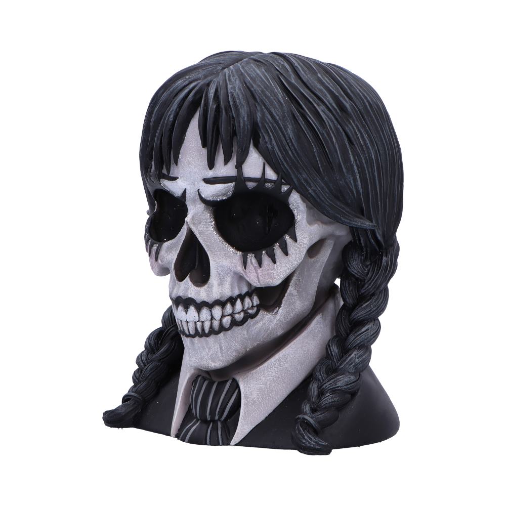 Dark Glare Gothic School Girl Skull by Nemesis Now