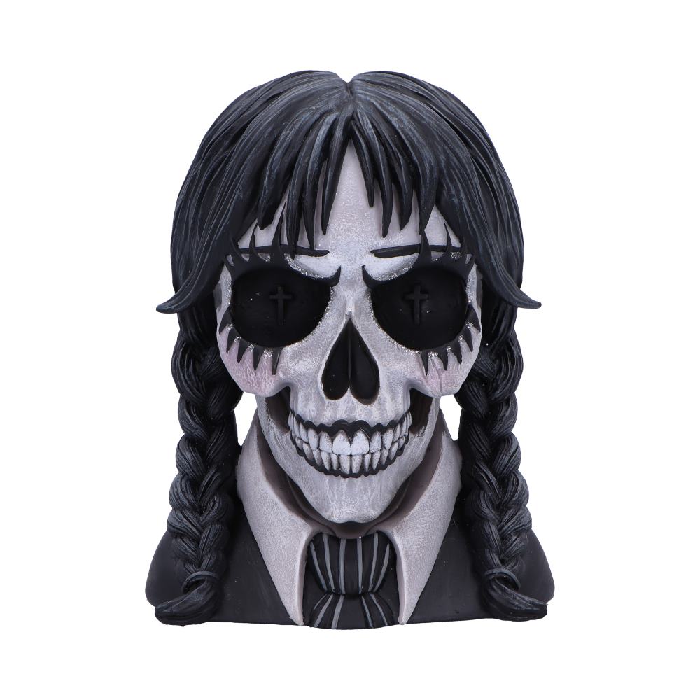 Dark Glare Gothic School Girl Skull by Nemesis Now