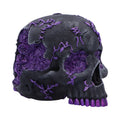 Rose Geode Skull Black and Purple Gothic Skull Figurine