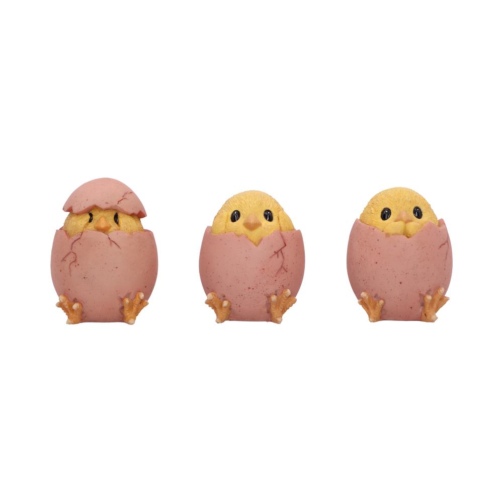 Three Wise Chicks Collectible Figurines 6.7cm