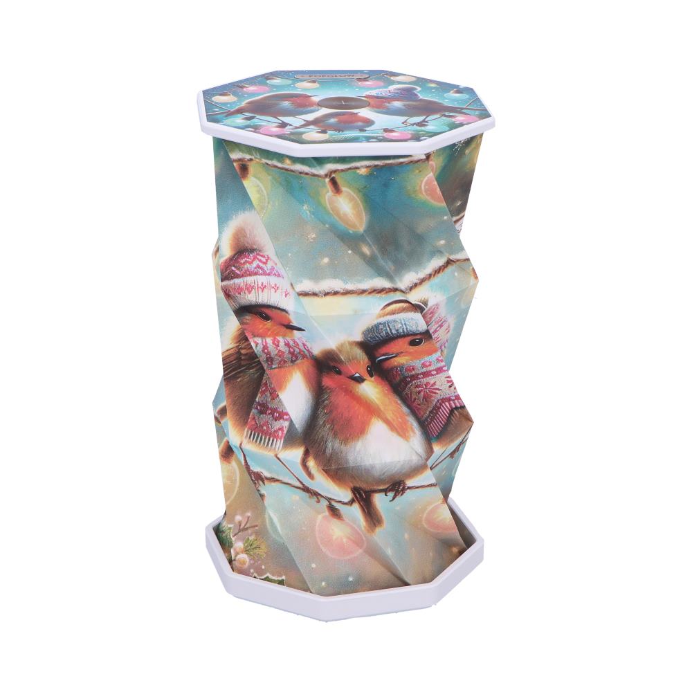 Winter Robins Foldable Lamp 21cm