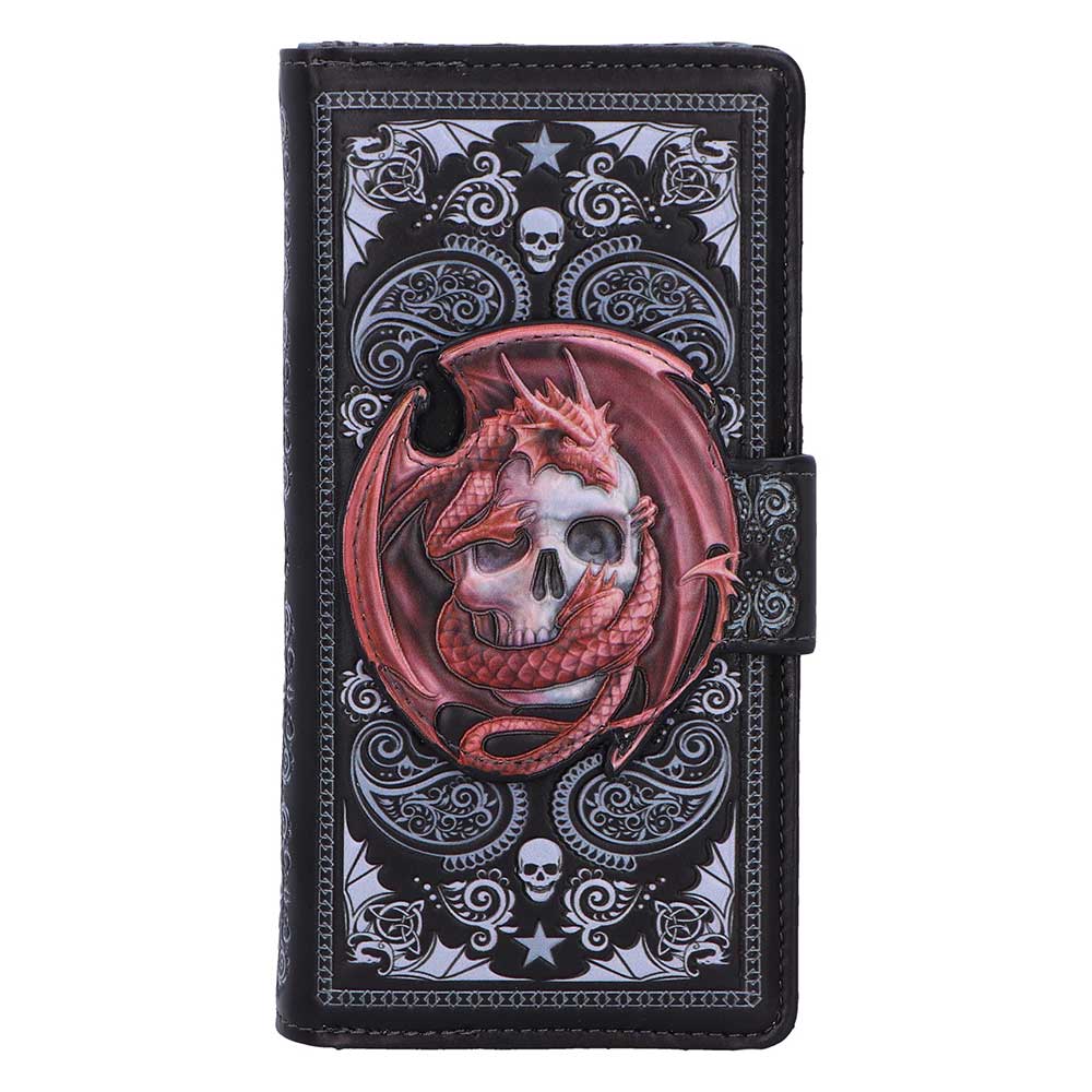 Skull Embrace Embossed Purse by Anne Stokes