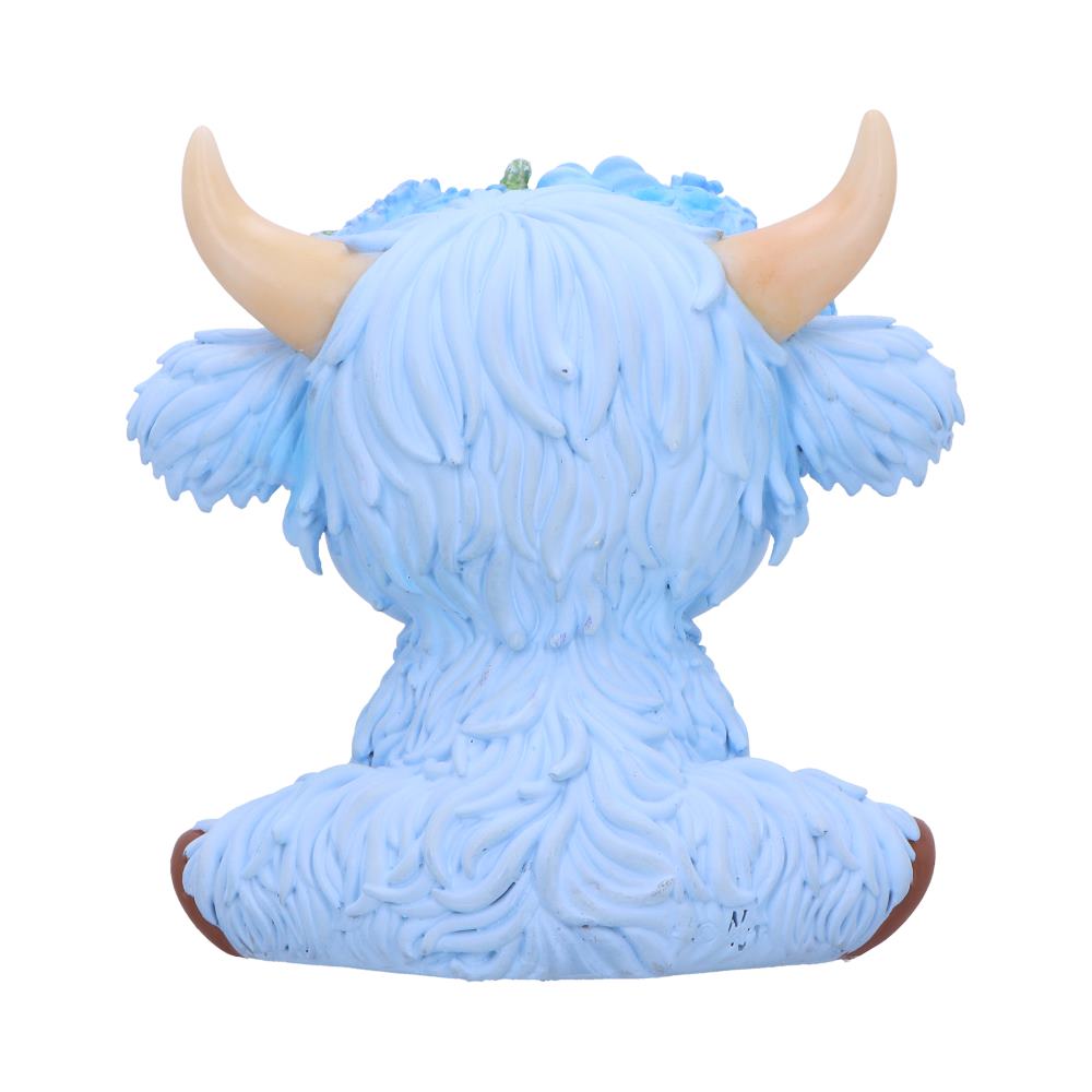 Bluebell Blue Flower Cow Figurine 10.8cm