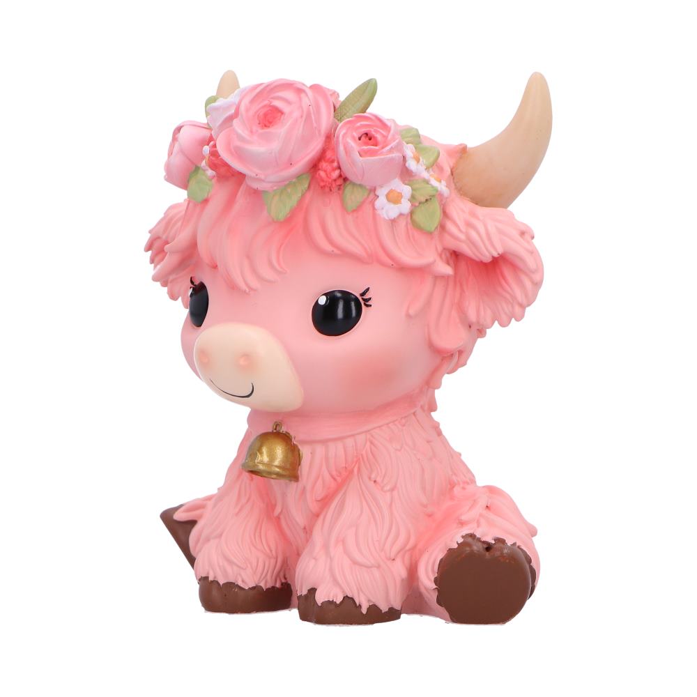 Primrose Pink Flower Cow 10.8cm