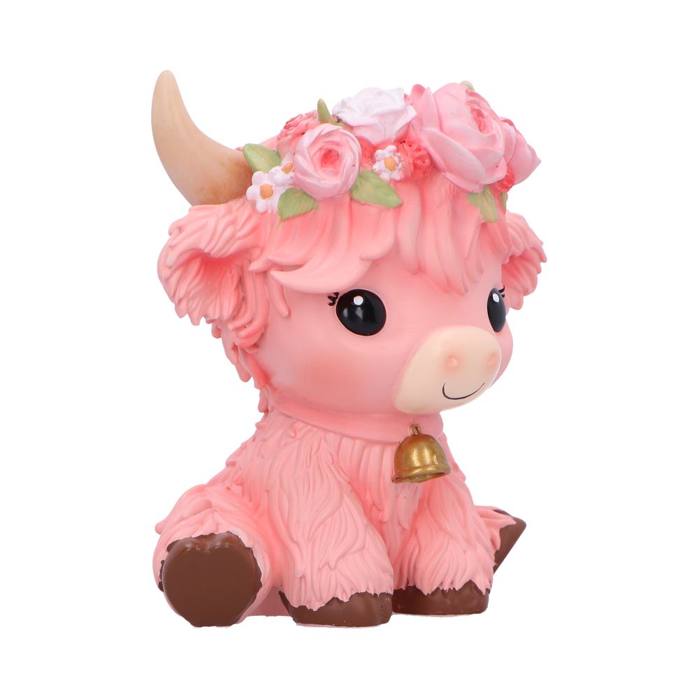 Primrose Pink Flower Cow 10.8cm