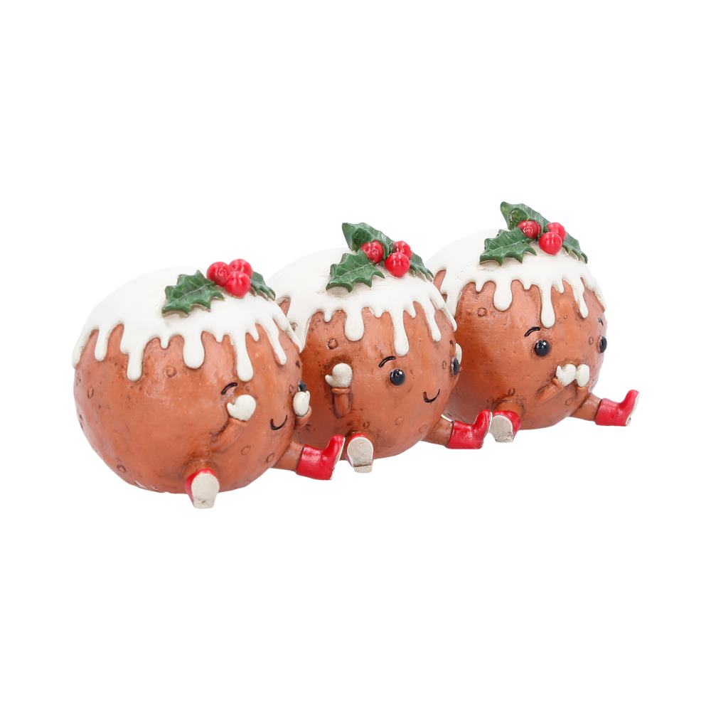 Three Wise Christmas Puddings 6cm