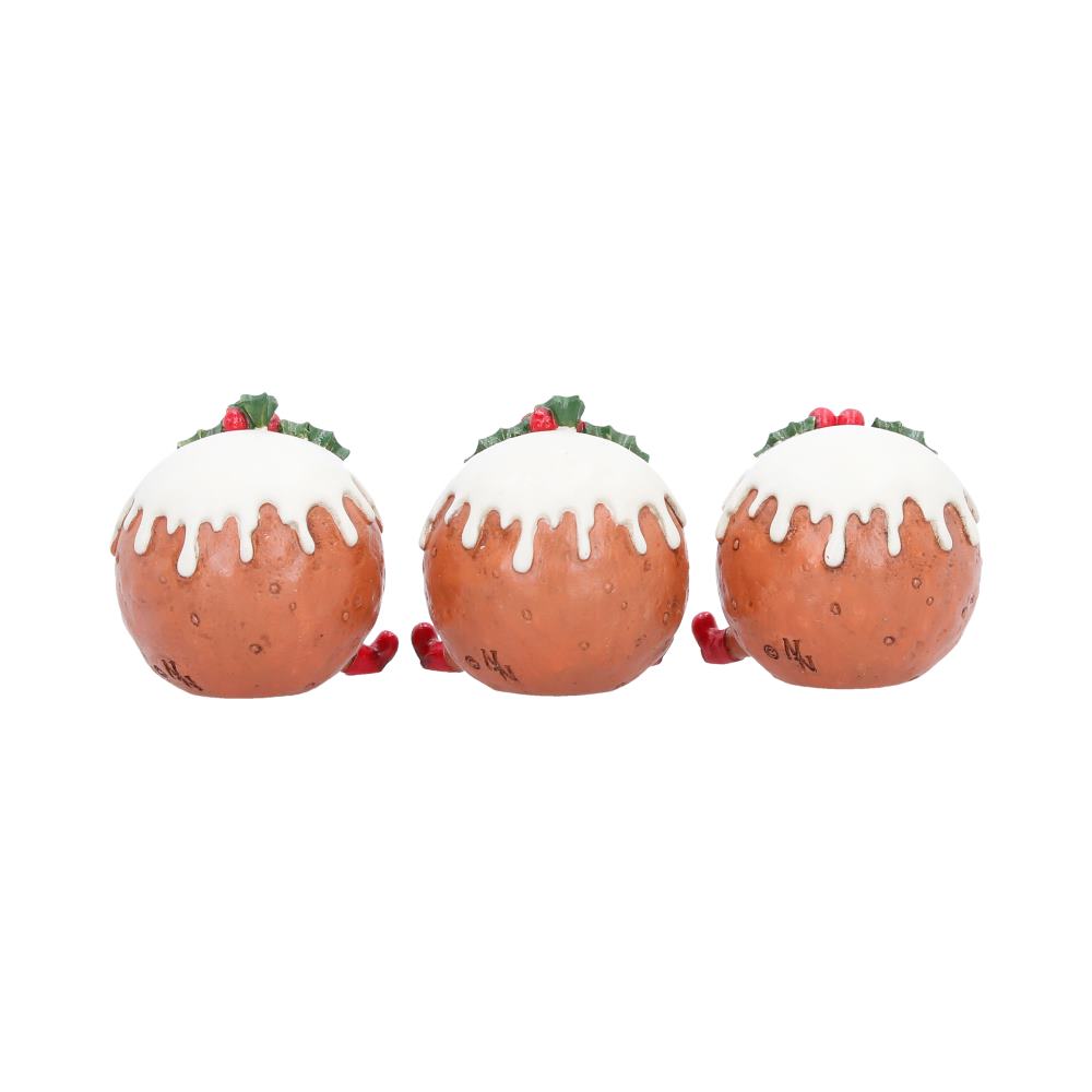 Three Wise Christmas Puddings 6cm