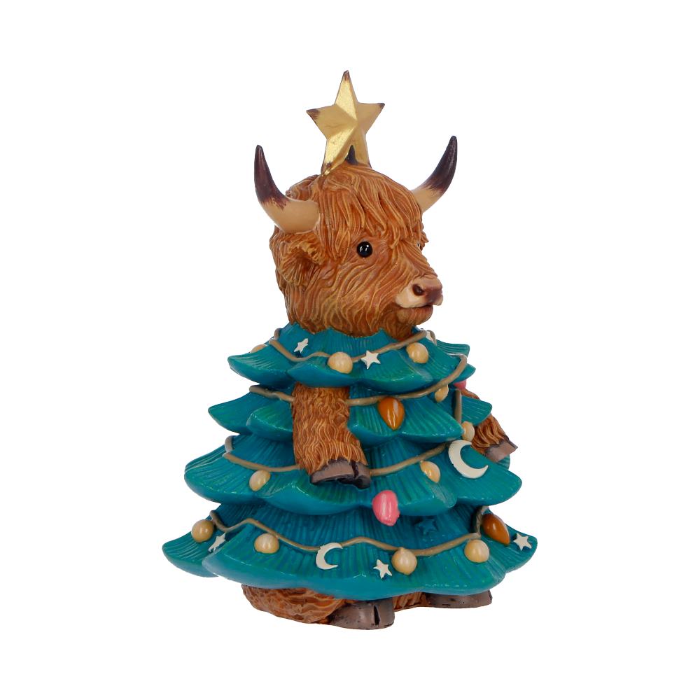 Winter Highland Cow Christmas Tree 13.5cm