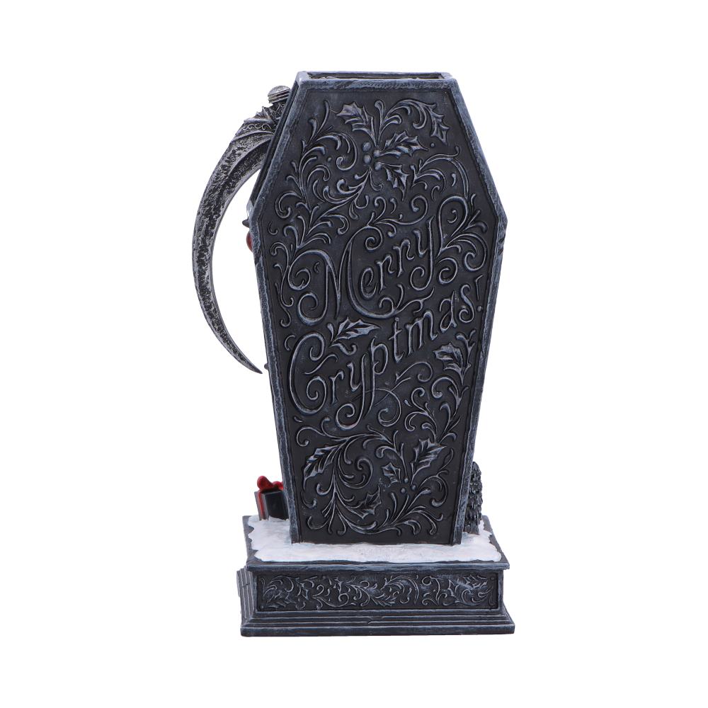 Merry Cryptmas Christmas Reaper Coffin Figurine 17.5cm