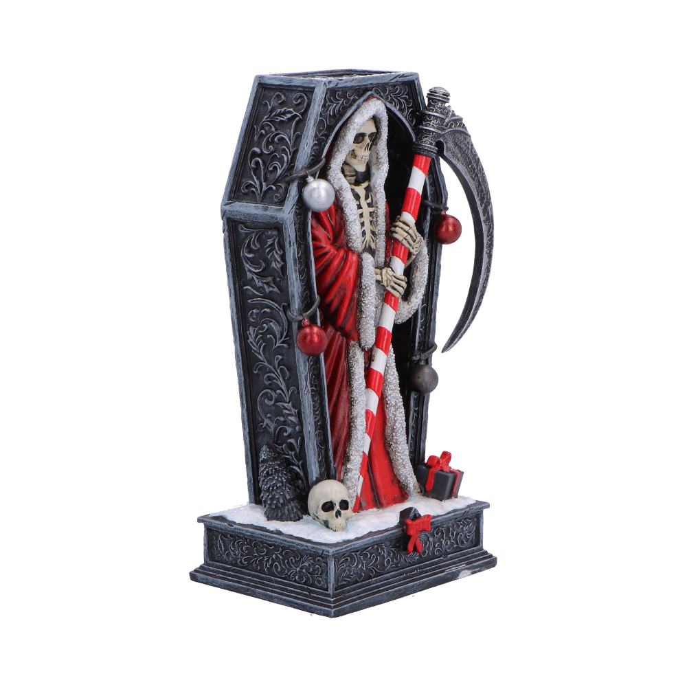 Merry Cryptmas Christmas Reaper Coffin Figurine 17.5cm