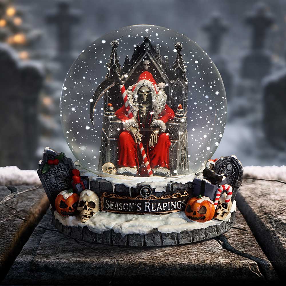 Season's Reapings Christmas Reaper Snow Globe 12.5cm
