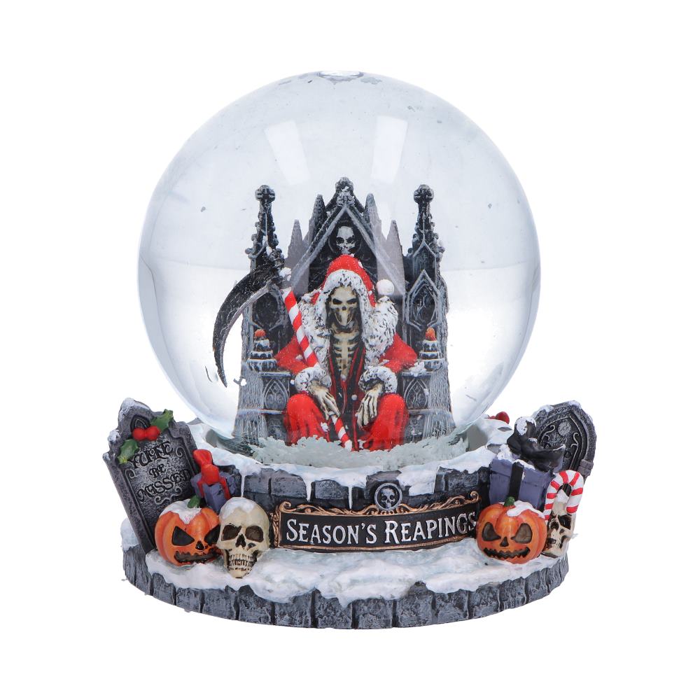 Season's Reapings Christmas Reaper Snow Globe 12.5cm