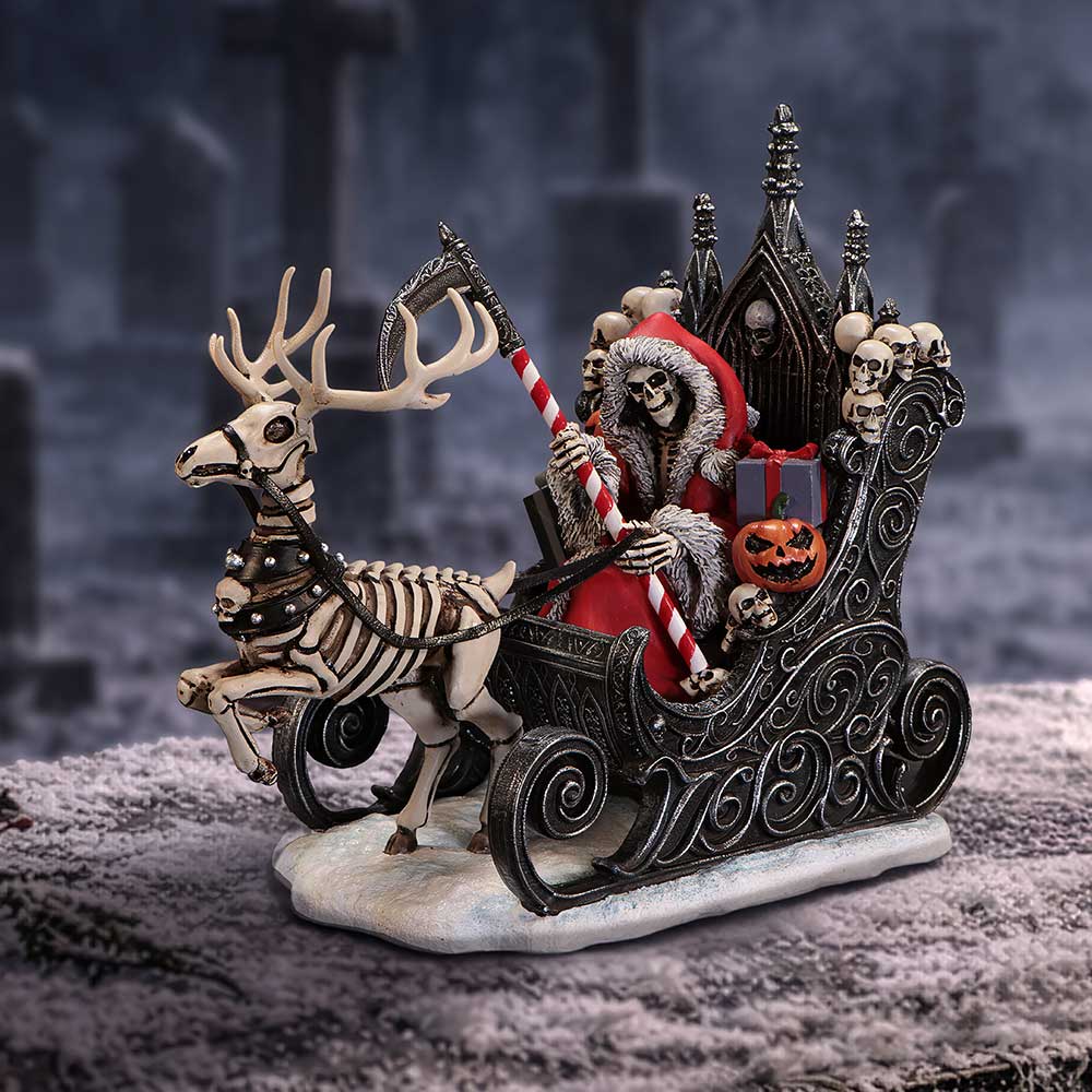 Slay Bells Christmas Sleigh Reaper Figurine 16cm