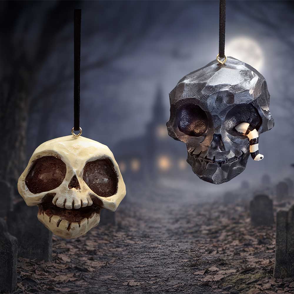 Grim and Grin Hanging Ornaments (Set of 2) 5.2cm