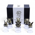 Gift Set of 6 Shot Glasses (50ml) - Mystical Creatures - Antique Bronze