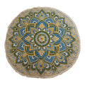 Large Mandala Roundy Art (180cm) - Yellow & Blue