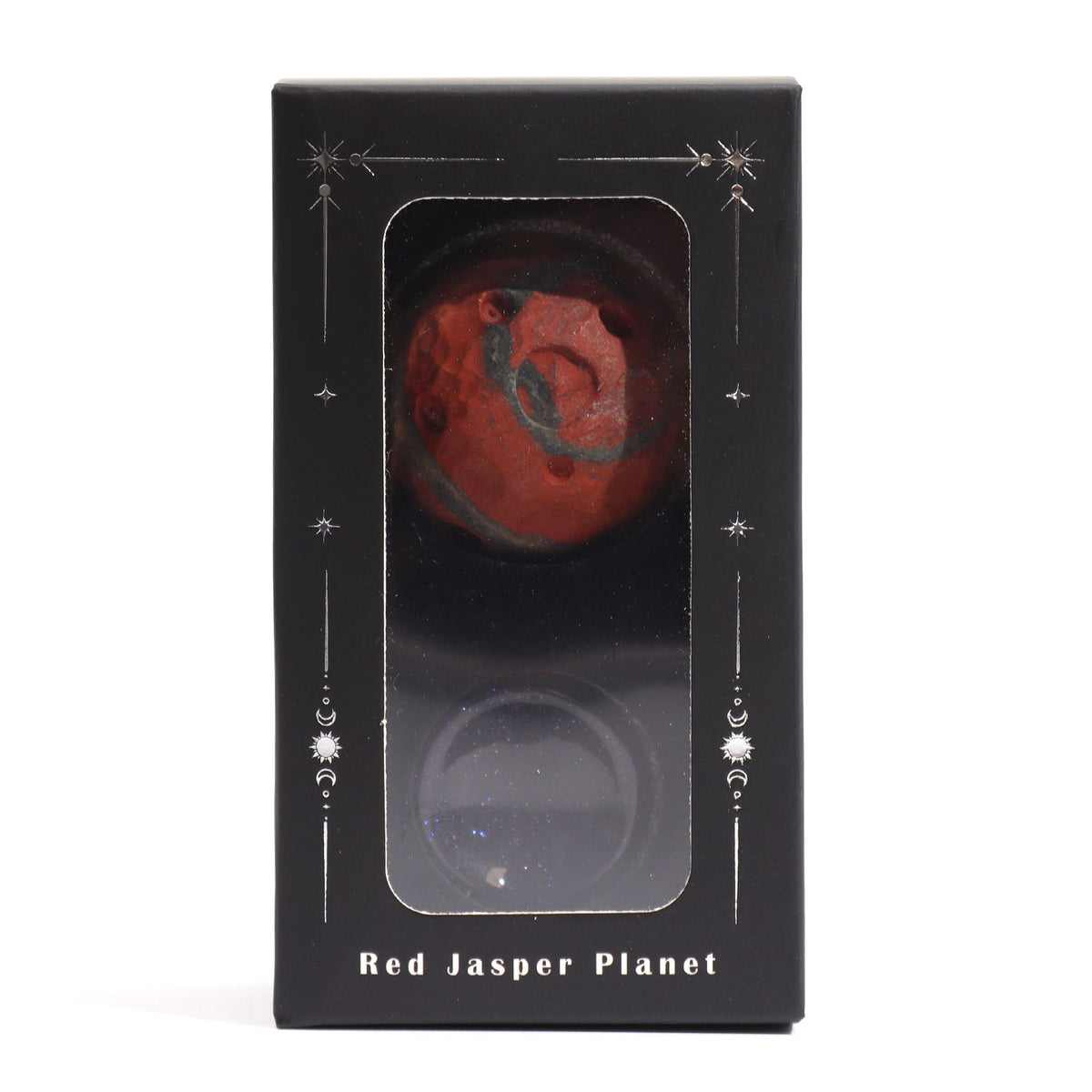 Red Jasper Planet on a Sola Goldstone Stand - Mars