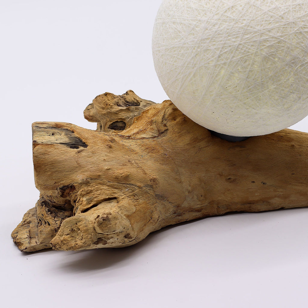 DriftGlow Lamp Cotton Luna Ivory Shade