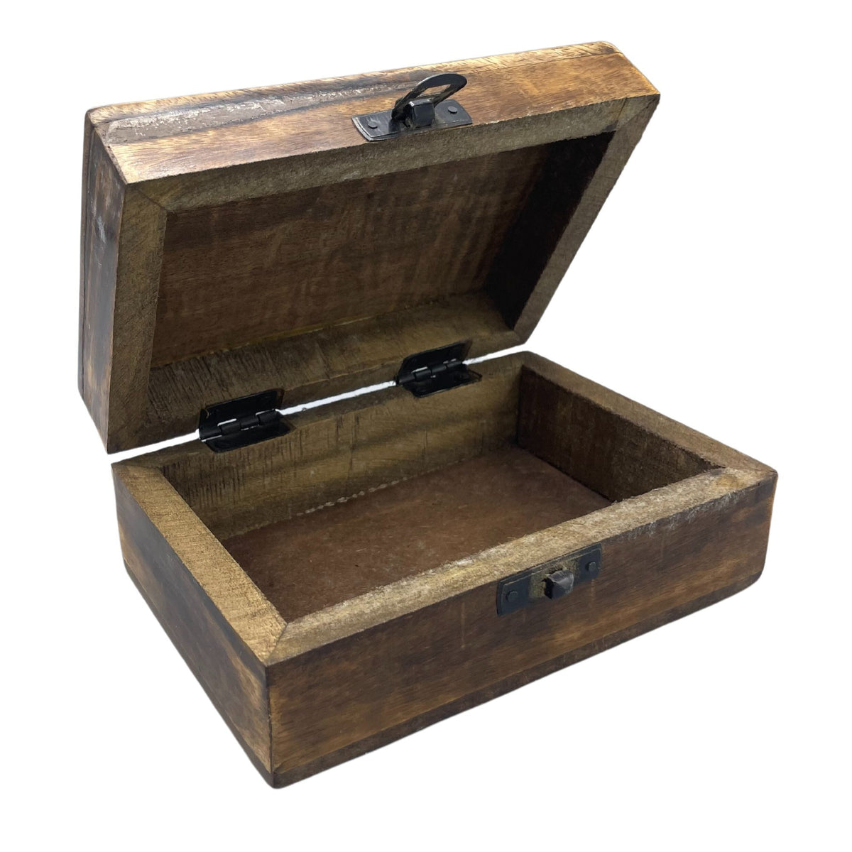 Blue Stars - Medium Ceramic Glazed Wood Box