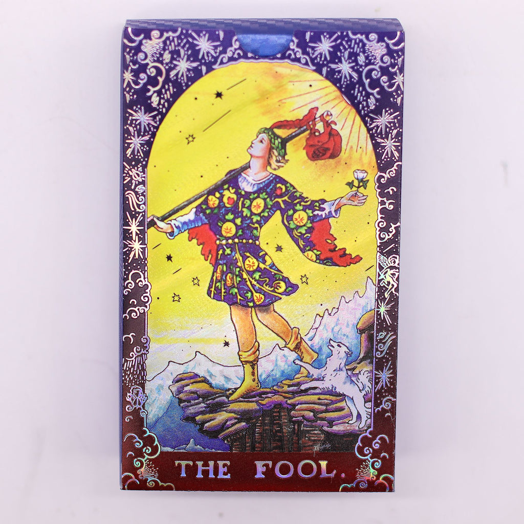 Blue Foil Tarot Card Set - Mandala - with booklet