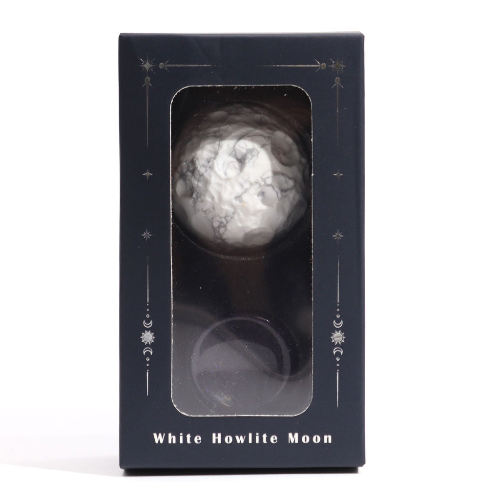 White Howlite Celestial Body - Moon