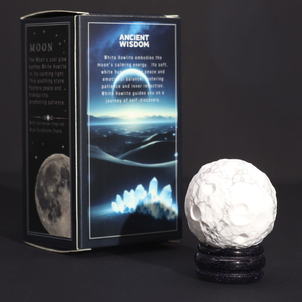 White Howlite Celestial Body - Moon