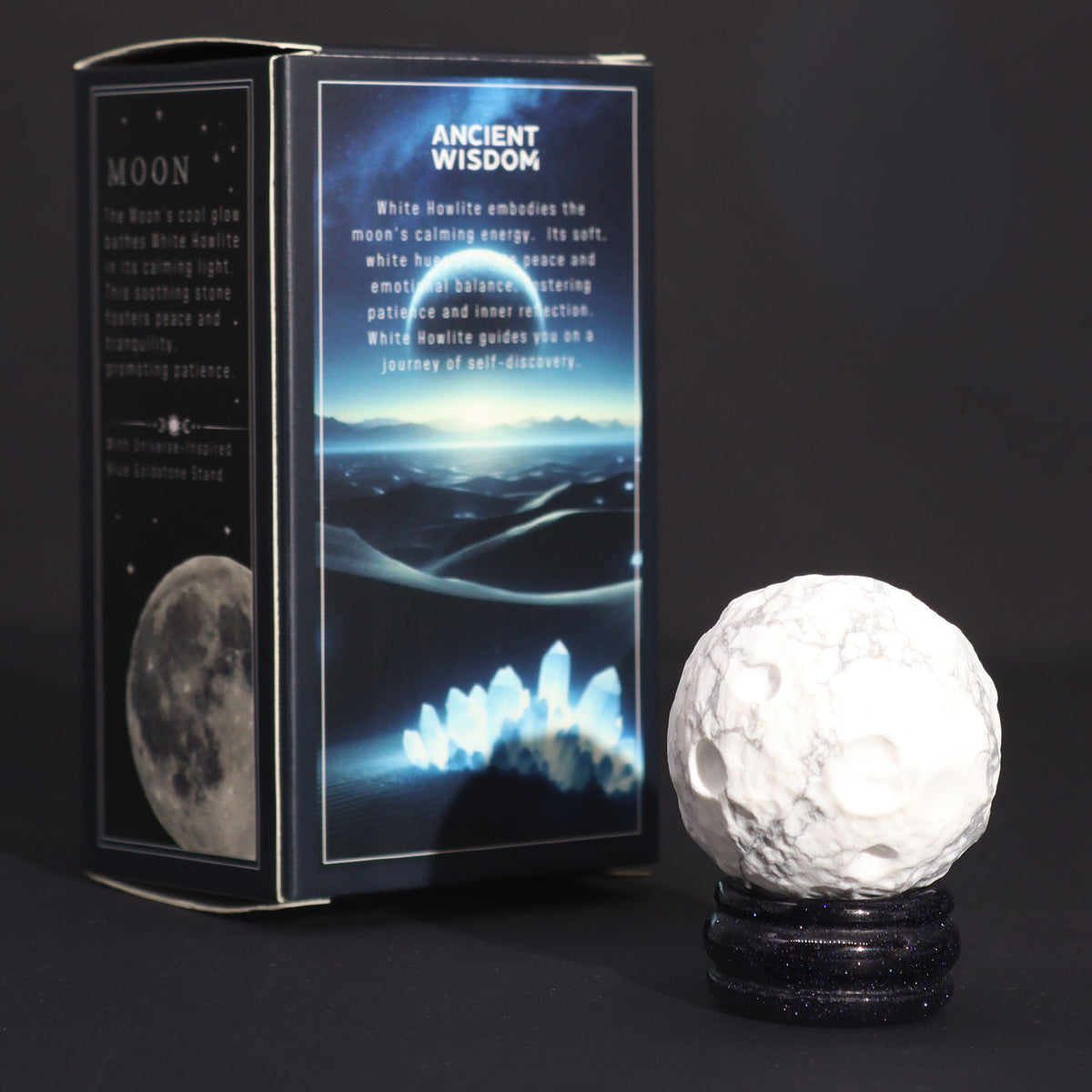 White Howlite Celestial Body - Moon