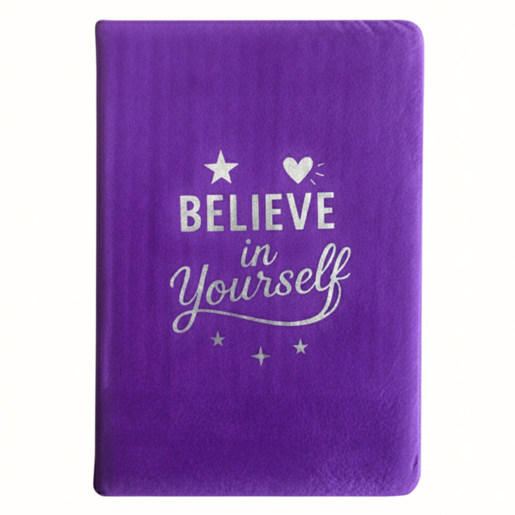 Lavender Velvet Notebook - 80 pages - Believe Yourself