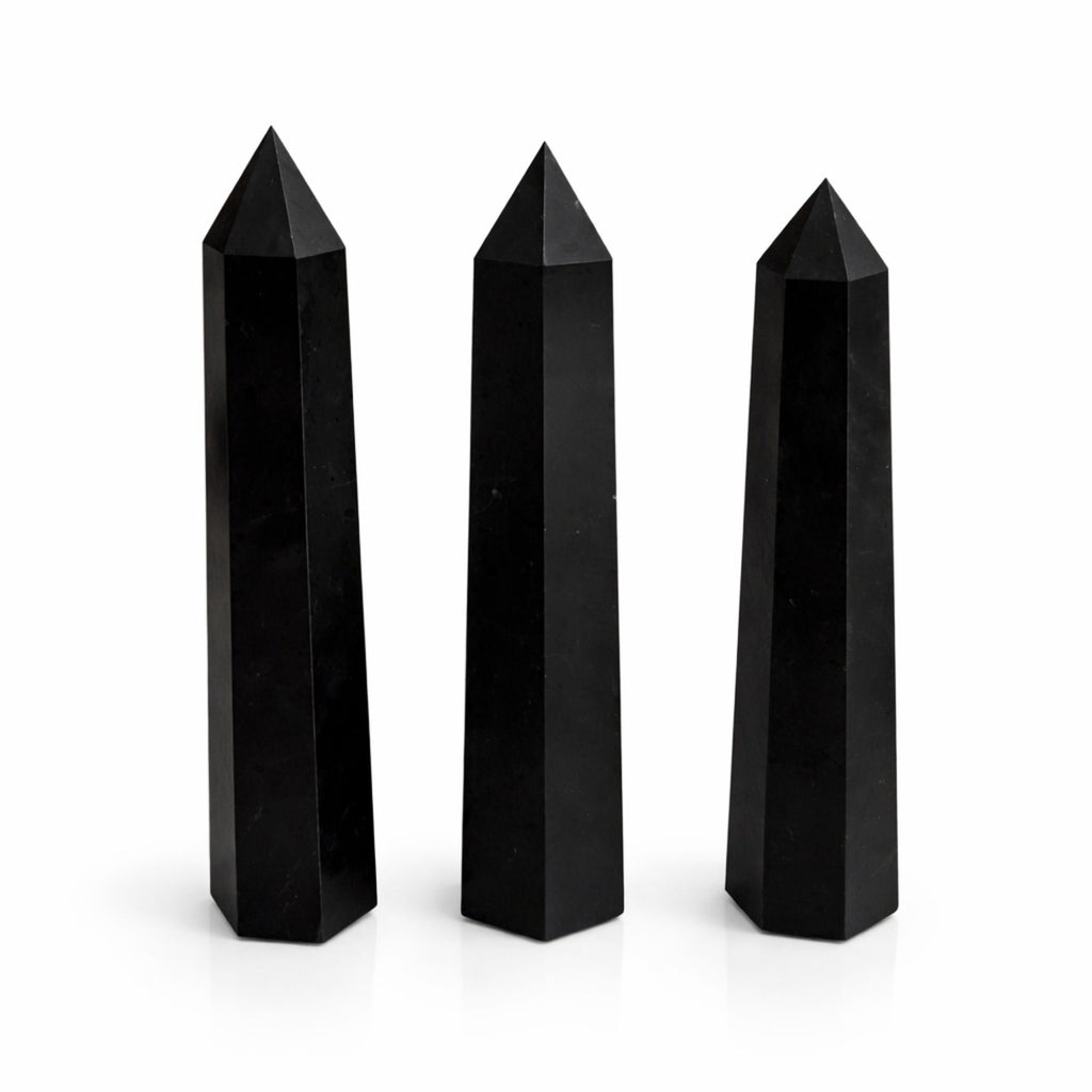 Gemstone Six Face Obelisk Point approx 17cm - Black Tourmaline