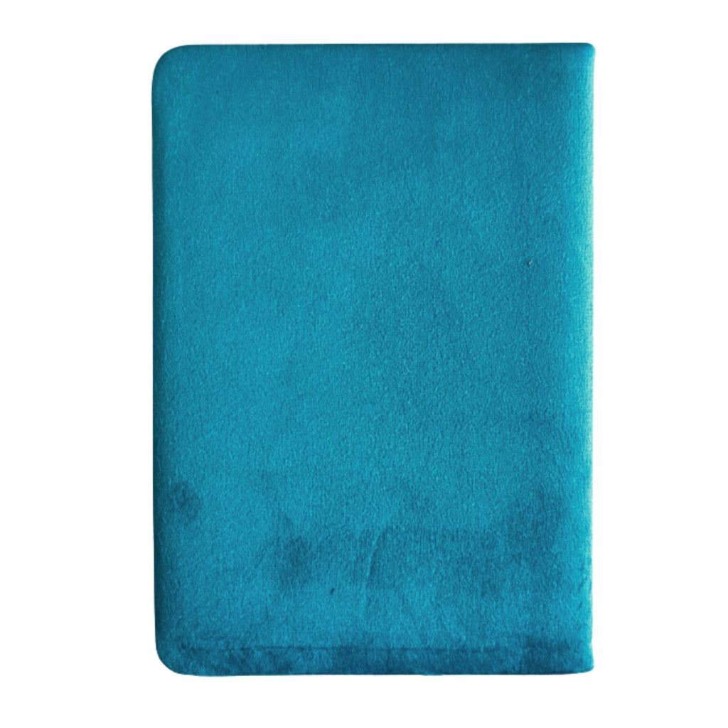 Light Blue Velvet Notebook - Embrace The Journey