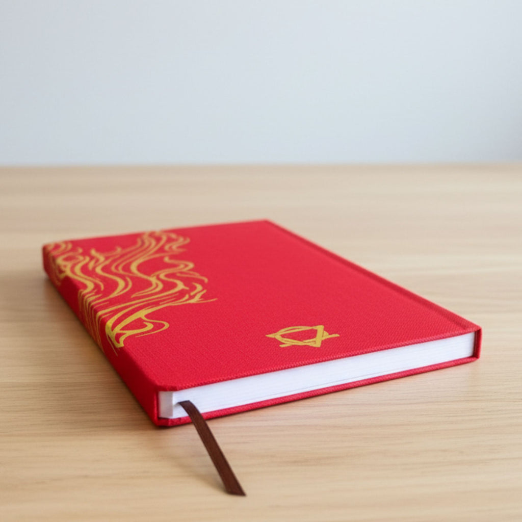 Golden Mandala and Lotus Red Wellness Journal
