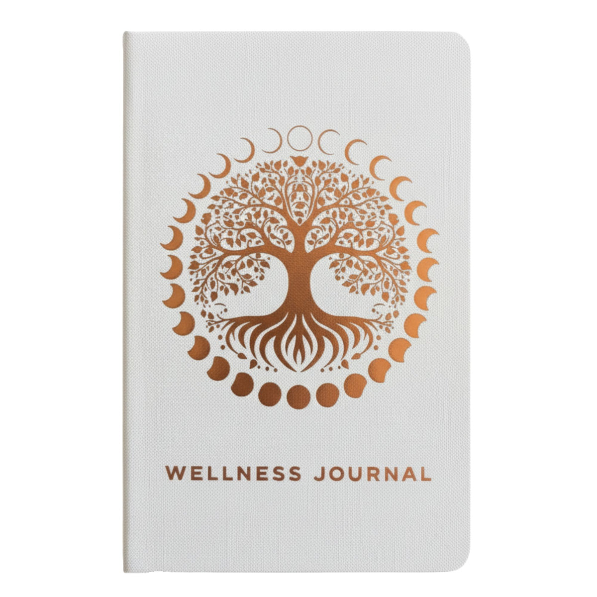 White Wellness Journal - 120 pages - Rose Gold Tree of Life