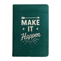 Dark Green Velvet Notebook - Make It Happen