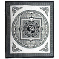 Double Cotton Bedspread + Wall Hanging - Mono - OM Mandala
