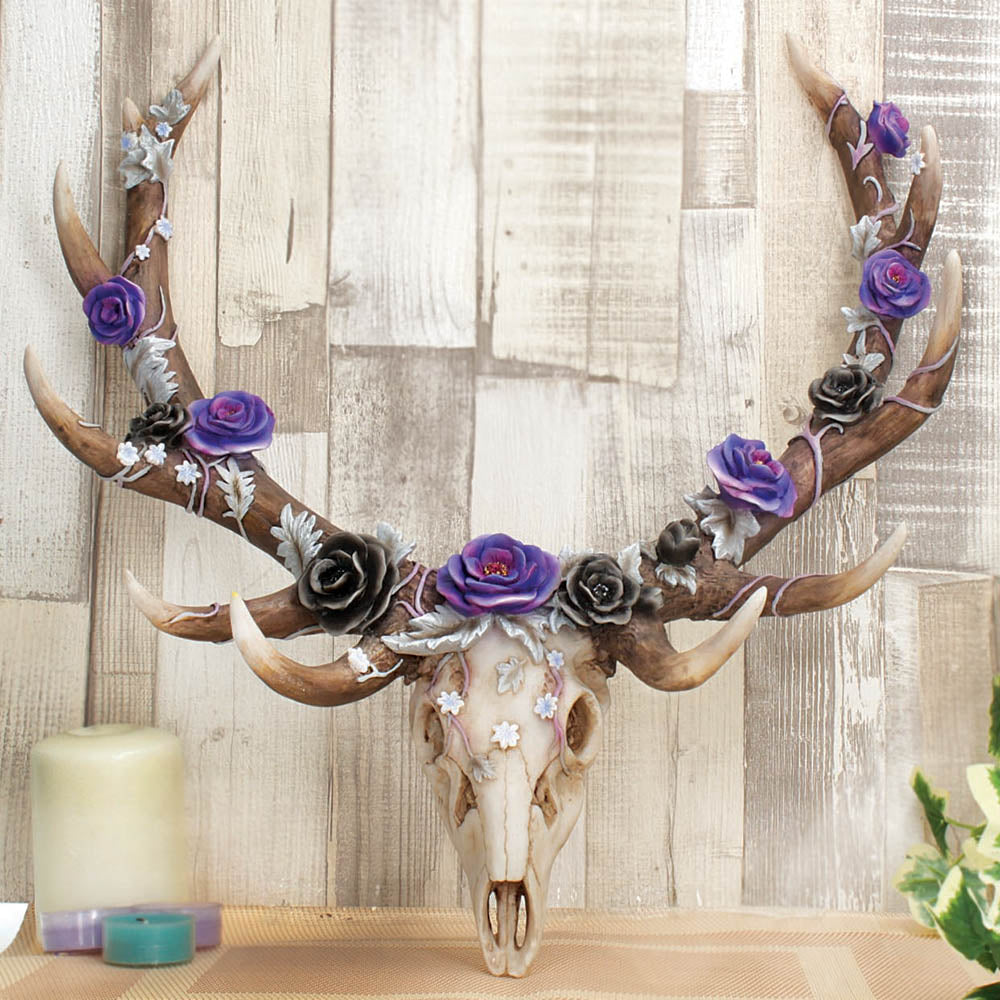 Antlers of Eden Floral Decorated Animal Deer Skull