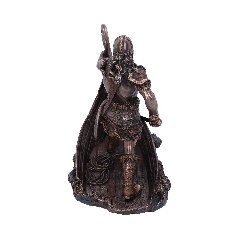 Bronzed Halvor Viking Longship Figurine