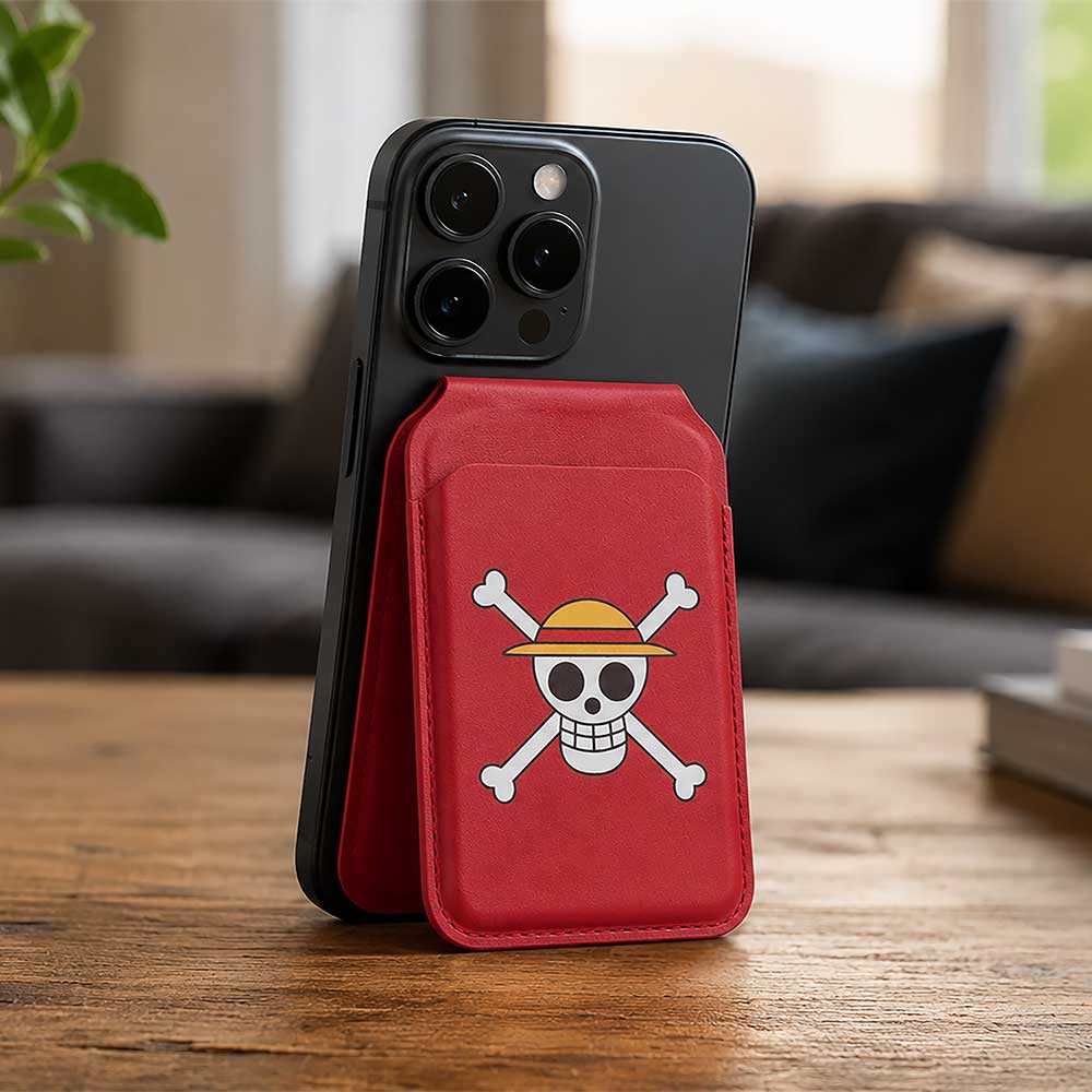 One Piece Luffy Jolly Roger Magsafe Card Holder 10.2cm Red