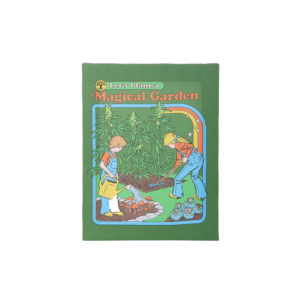 19x25cm Magical Garden Canvas Plaque by Steven Rhodes