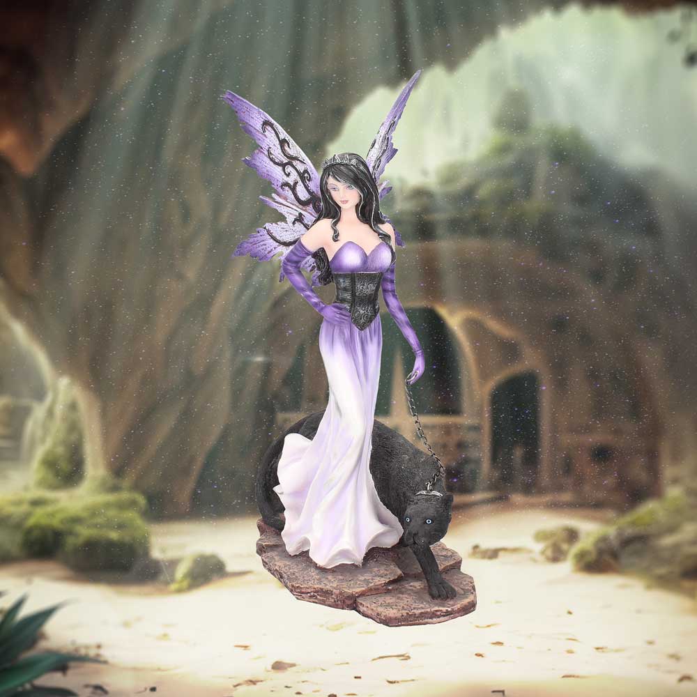 Panthea Purple Fairy and Panther Companion Figurine