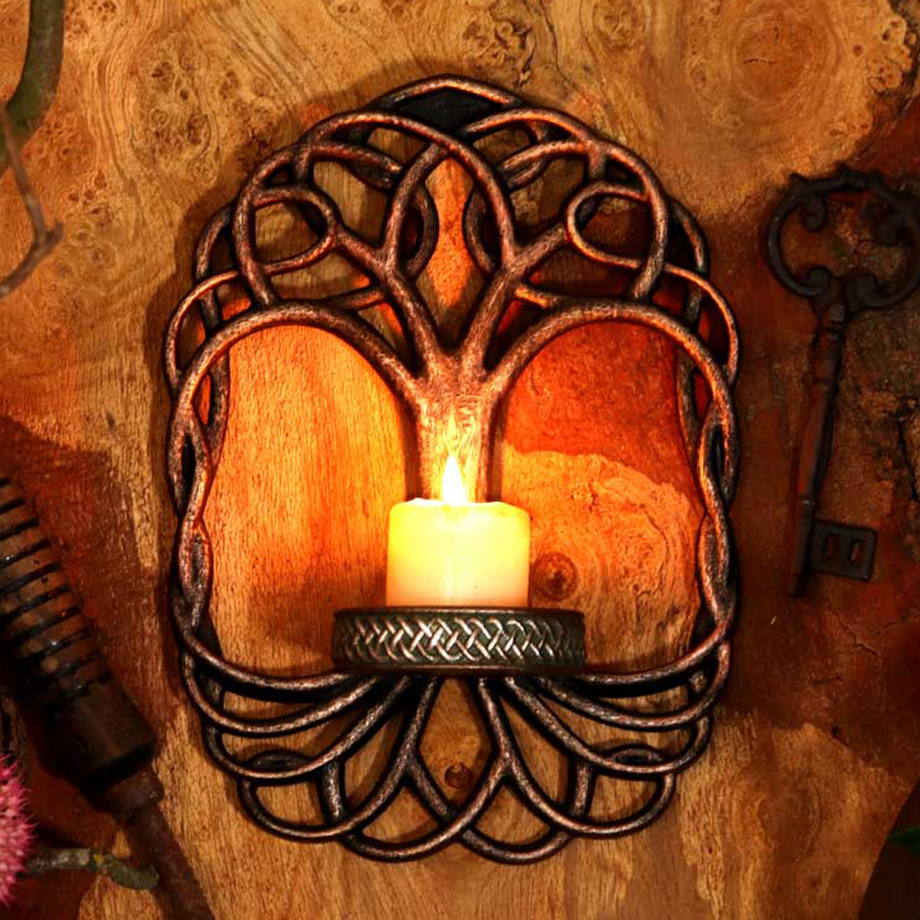 Celtic Tree Of Life Wall Hanging Candle Holder
