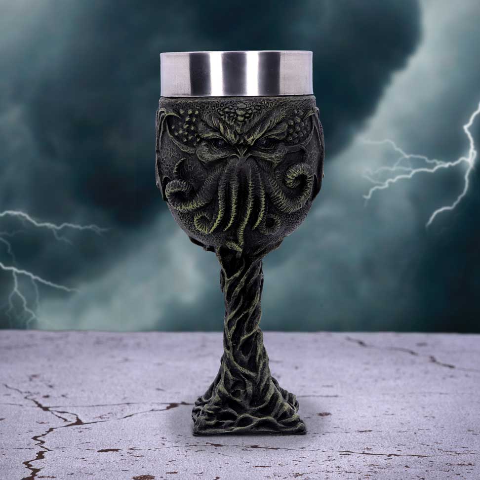 Cthulhu's Thirst Goblet Lovecraft Octopus Monster Wine Glass