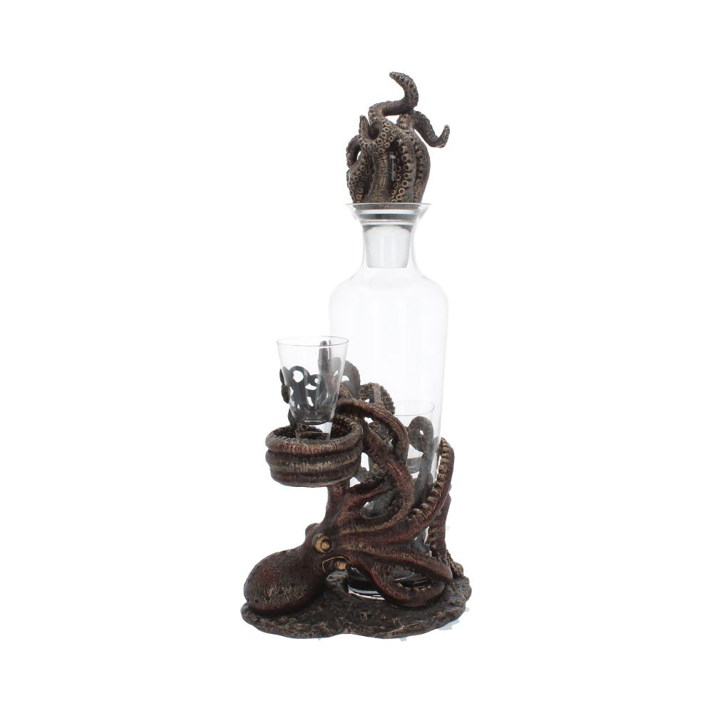 Tentacle Temptation Octopus Squid Bottle and Shot Glass Holder