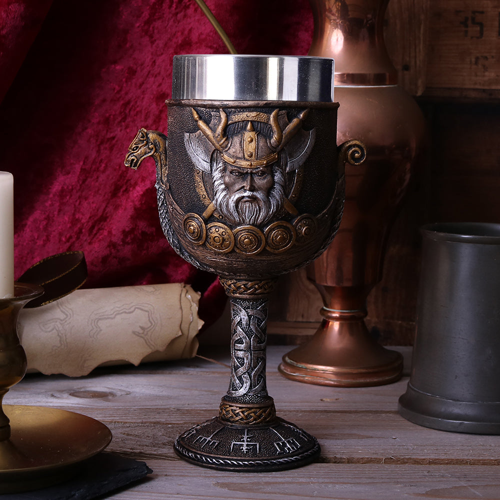 Valhalla Goblet Viking Dragon Boat Wine Glass