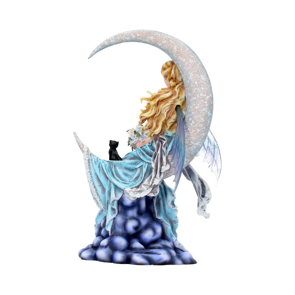 Nene Thomas Wind Moon Blue Crescent Moon Fairy and Cat Companion Figurine