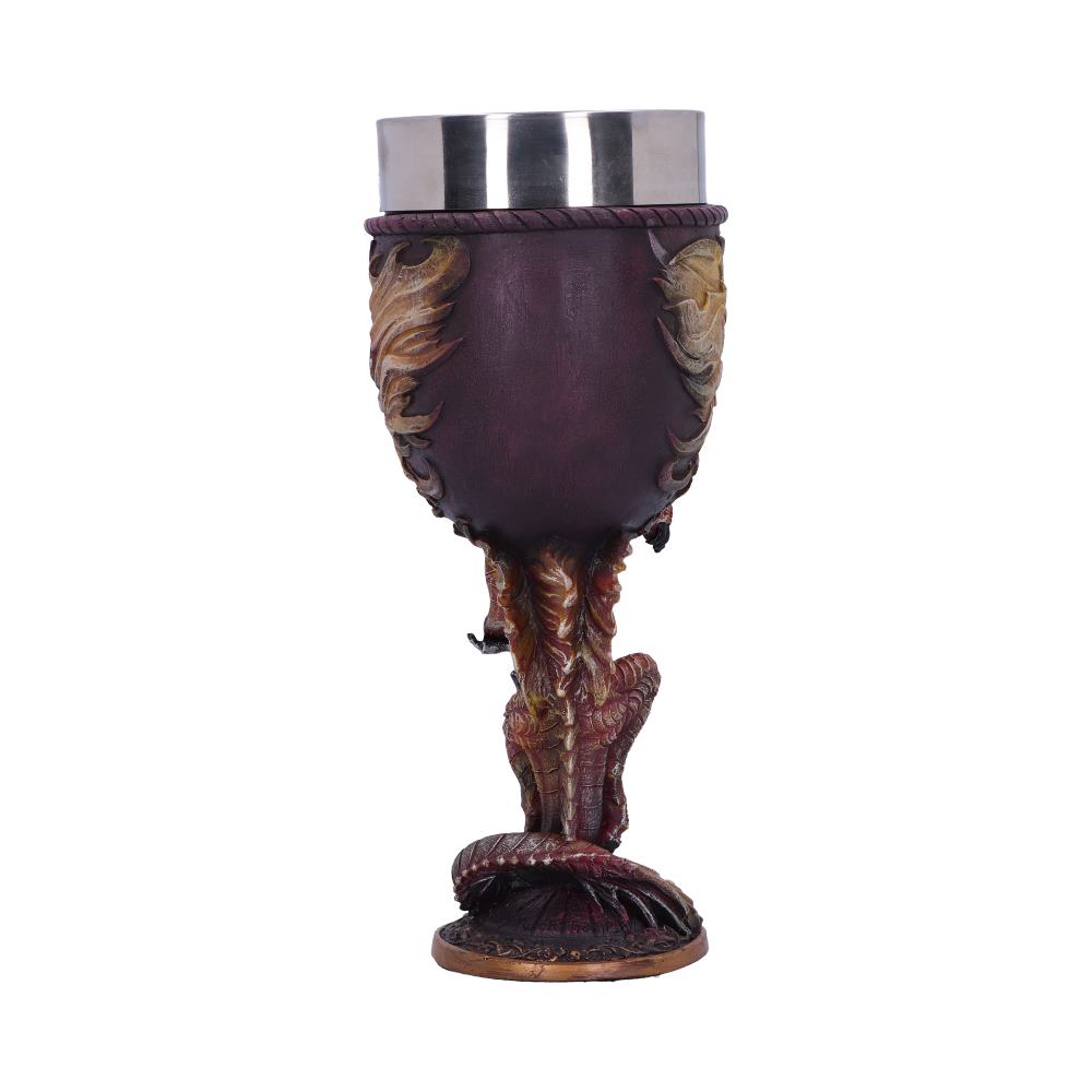 Ruth Thompson Flame Blade Red Fire Dragon Goblet Glass