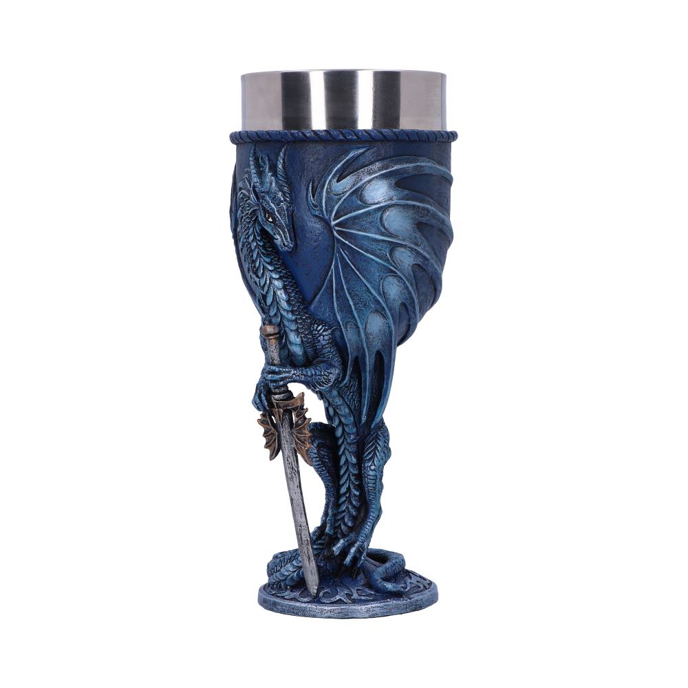 Ruth Thompson Sea Blade Blue Water Dragon Goblet Glass