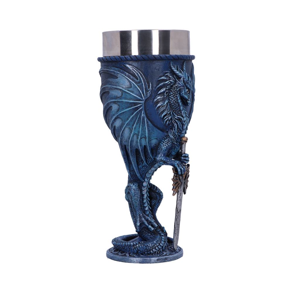 Ruth Thompson Sea Blade Blue Water Dragon Goblet Glass